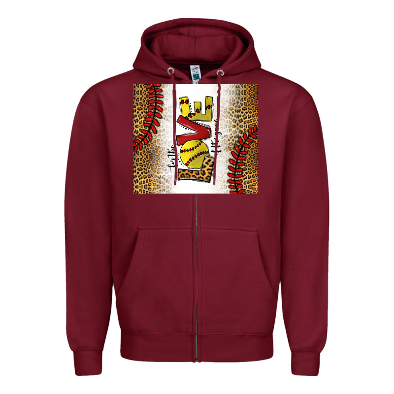 For The Love Of The Game Softball Zipper Hoodie by chombo | Teevron