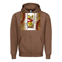 Chestnut for the love of the game softball Zipper Hoodie - chombo