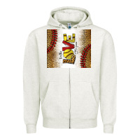 Oatmeal Heather for the love of the game softball Zipper Hoodie - chombo