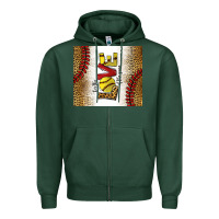 Sports Green for the love of the game softball Zipper Hoodie - chombo