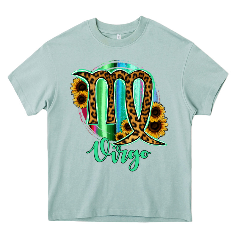 Virgo Zodiac Sign Sunflower Leopard Serape Heavy Core Tee by RanaPortraitStore | Teevron
