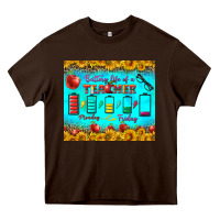 Chocolate Brown Battery Life Of A Teacher Tumbler Heavy Core Tee - BundleAndBundleShop