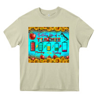 Mossy Battery Life Of A Teacher Tumbler Heavy Core Tee - BundleAndBundleShop
