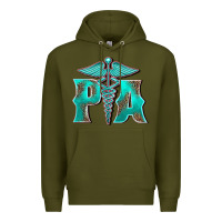 Army Green physician medical symbol assistant nurse Premium Hoodie - BarkalooDesign