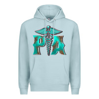 Blue Mist physician medical symbol assistant nurse Premium Hoodie - BarkalooDesign