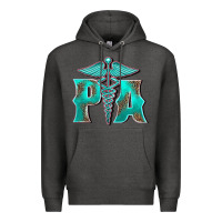 Charcoal Heather physician medical symbol assistant nurse Premium Hoodie - BarkalooDesign