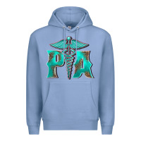 Colony Blue physician medical symbol assistant nurse Premium Hoodie - BarkalooDesign