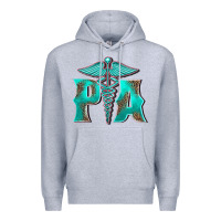 Heather Grey physician medical symbol assistant nurse Premium Hoodie - BarkalooDesign
