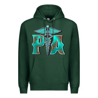 Sports Green physician medical symbol assistant nurse Premium Hoodie - BarkalooDesign