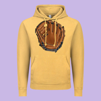 Baseball Glove Vintage Hoodie Designed By Barkaloodesign