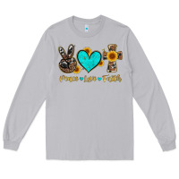 Moon Dust peace love faith with cros and sunflower Long Sleeve Tee - Artiststas