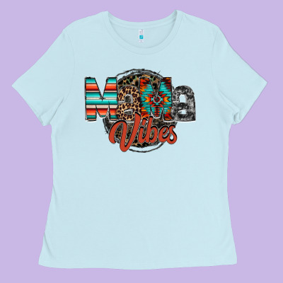 Mama Vibes Ladies Tee Designed By Racoondesign