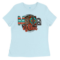Baby Blue mama vibes Ladies Tee - RacoonDesign