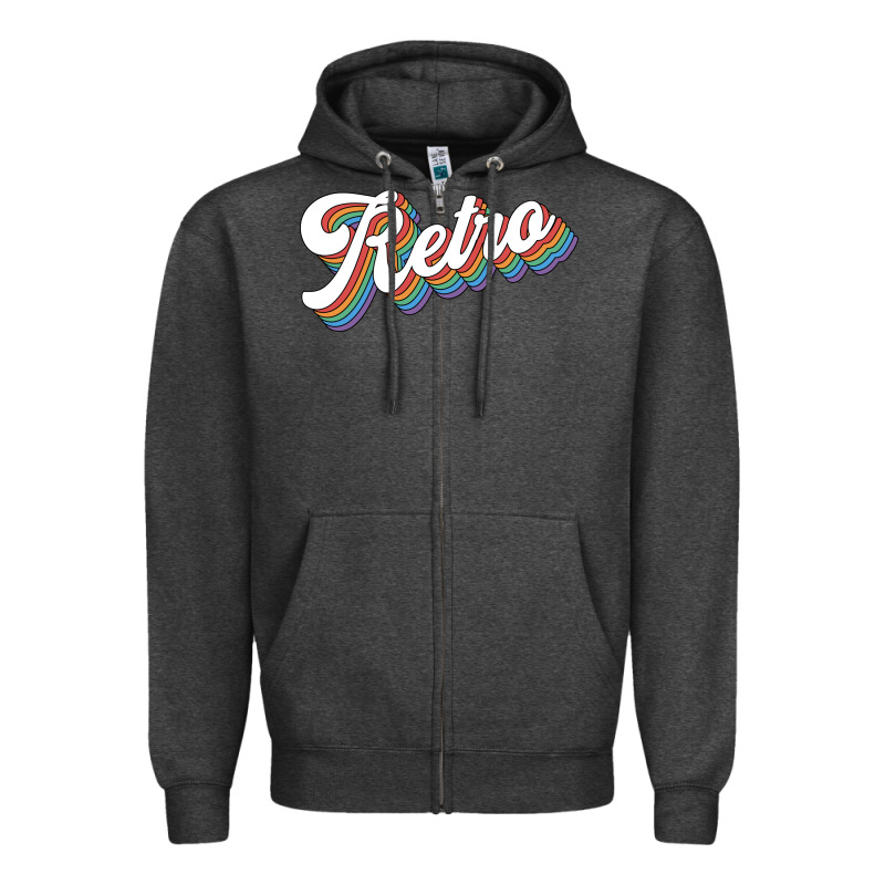 Retro Colorful Zipper Hoodie by chombo | Teevron