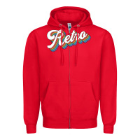 Red retro colorful Zipper Hoodie - chombo