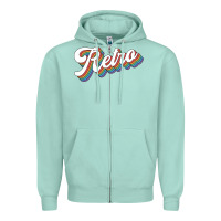 Seafoam retro colorful Zipper Hoodie - chombo