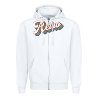 White retro colorful Zipper Hoodie - chombo