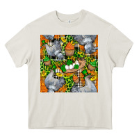 Cream St. Patricks Chicken With Cupcake Leopard Heavy Core Tee - FaDigitalArtStudio
