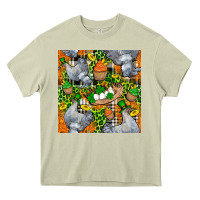 Mossy St. Patricks Chicken With Cupcake Leopard Heavy Core Tee - FaDigitalArtStudio