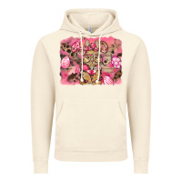 Vintage Artic pink camouflage bunny background Vintage Hoodie - BarkalooDesign