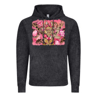 Vintage Black pink camouflage bunny background Vintage Hoodie - BarkalooDesign