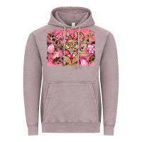 Vintage Zinc pink camouflage bunny background Vintage Hoodie - BarkalooDesign