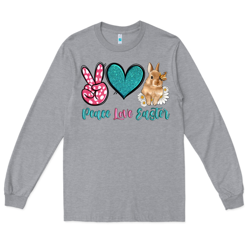 Peace Love Easter With Bunny And Butterfly Long Sleeve Tee by Artiststas | Teevron