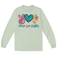 Matcha peace love easter with bunny and butterfly Long Sleeve Tee - Artiststas