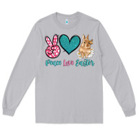 Moon Dust peace love easter with bunny and butterfly Long Sleeve Tee - Artiststas
