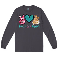 Smoke peace love easter with bunny and butterfly Long Sleeve Tee - Artiststas