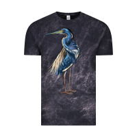 Cloud Black Louisiana Heron Vintage Tee - LillyAllenDesigns