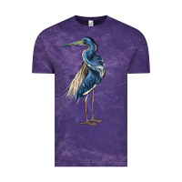 Cloud Purple Louisiana Heron Vintage Tee - LillyAllenDesigns