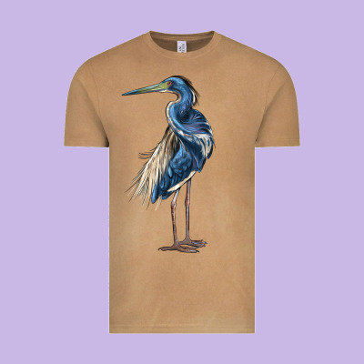 Louisiana Heron Vintage Tee Designed By Lillyallendesigns