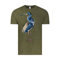 Vintage Olive Louisiana Heron Vintage Tee - LillyAllenDesigns
