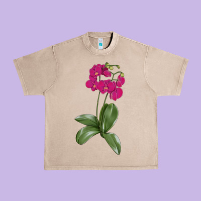 Moth Orchid Urban Heavy Tee Designed By Lillyallendesigns