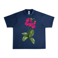 Navy Moth Orchid Urban Heavy Tee - LillyAllenDesigns