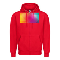 Red multicolor abstract lines Zipper Hoodie - chombo