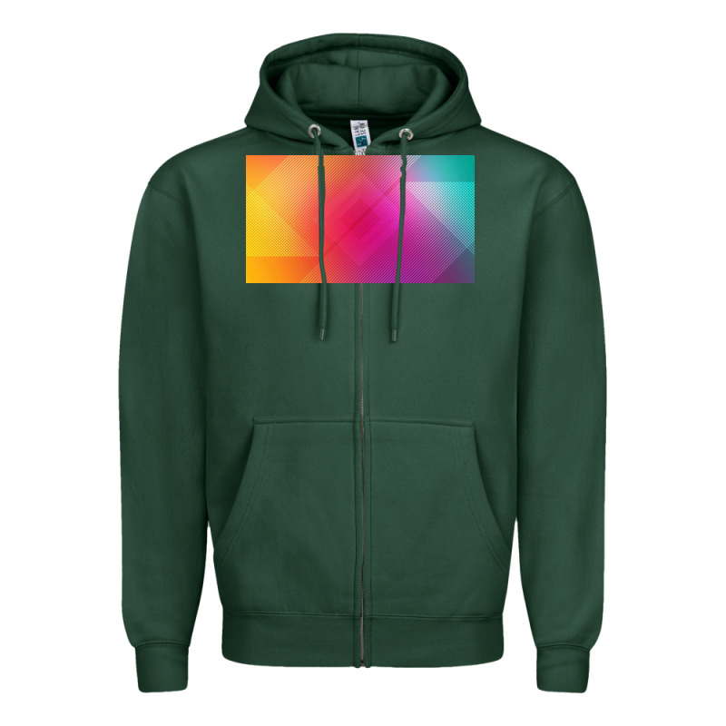 Multicolor Abstract Lines Zipper Hoodie by chombo | Teevron