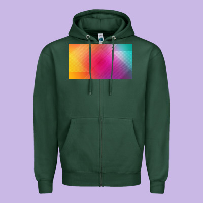 Multicolor Abstract Lines Zipper Hoodie Designed By Chombo