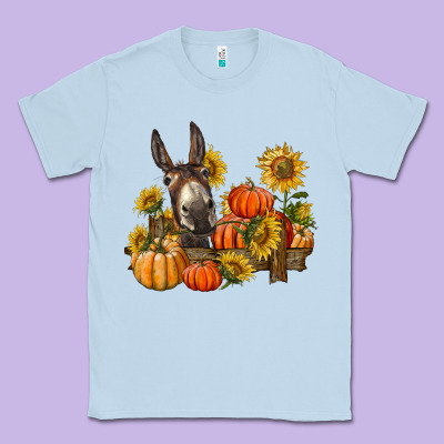 Donkey Sunflower And Pumpkin Farm Classic Tee Designed By Barkaloodesign