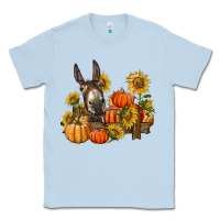 Dusty Blue donkey sunflower and pumpkin farm Classic Tee - BarkalooDesign