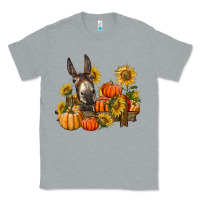 Heather Grey donkey sunflower and pumpkin farm Classic Tee - BarkalooDesign