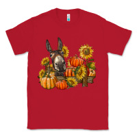 Red donkey sunflower and pumpkin farm Classic Tee - BarkalooDesign