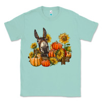 Seafoam donkey sunflower and pumpkin farm Classic Tee - BarkalooDesign