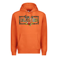 Carrot she is blesssed floral Premium Hoodie - BarkalooDesign