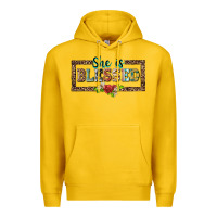 Lemon she is blesssed floral Premium Hoodie - BarkalooDesign