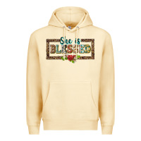 Pina Colada she is blesssed floral Premium Hoodie - BarkalooDesign