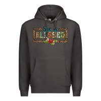 Smoke she is blesssed floral Premium Hoodie - BarkalooDesign