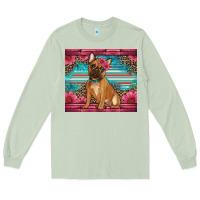 Matcha french bulldog floral Long Sleeve Tee - Artiststas