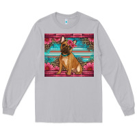 Moon Dust french bulldog floral Long Sleeve Tee - Artiststas